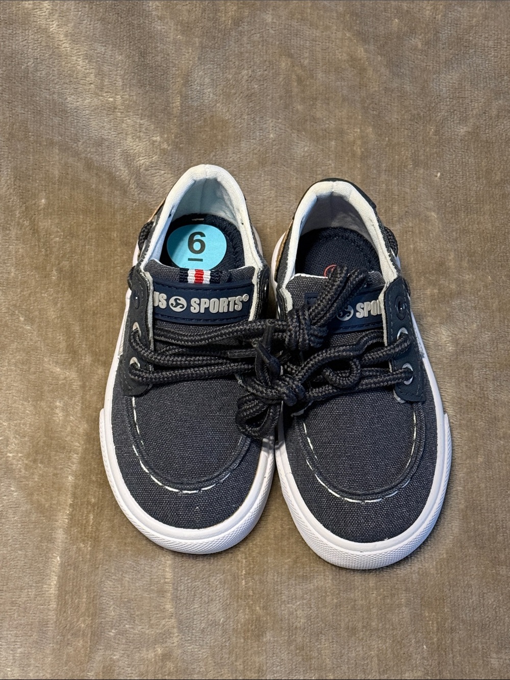 Kids Navy Canvas Boat Shoes -toddler 6c